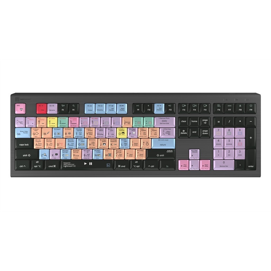 Logickeyboard ASTRA 2 Backlit Series - Adobe LightRoom CC/6 - Mac LKB-LGTRCC-A2M