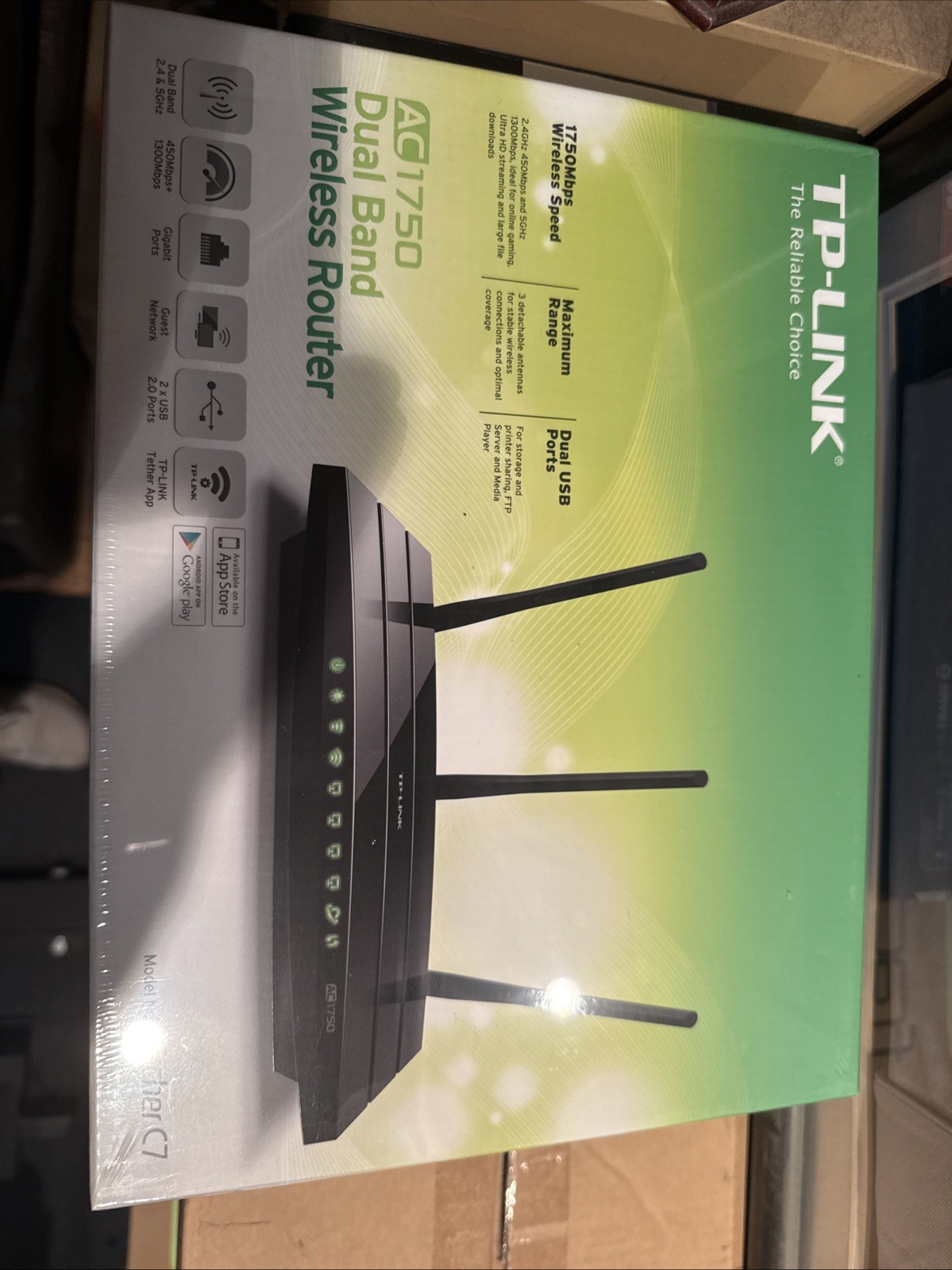 Open Box TP-Link Archer C7 AC1750 Wireless Dual Band Gigabit Router 802.11ac