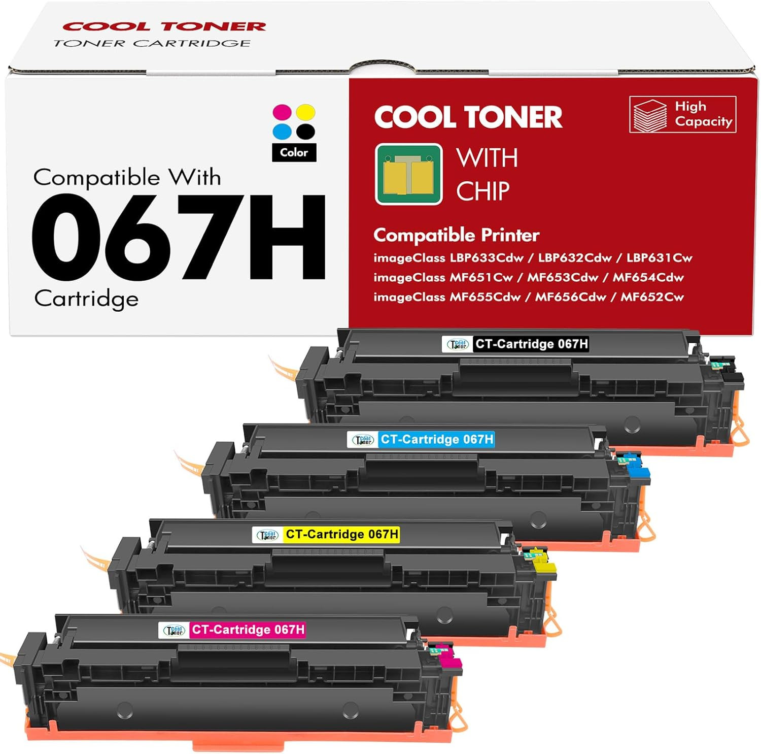 067H 067 Toner Cartridge Set MF654CDW Compatible for Canon 067 067H Color Imagec