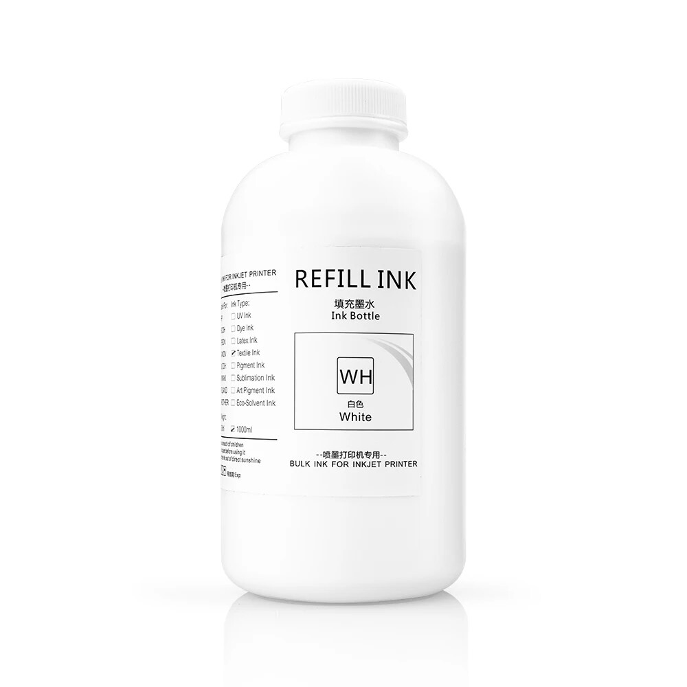 4*1000ML White Digital Textile White t Ink Refill For Epson F2000 F2100 F2180