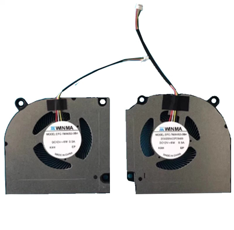 New OEM CPU+GPU Cooling Fan Set PN:EFC-79090S2-0BH & EFC-76091S2-0BH DC 12V 0.5A