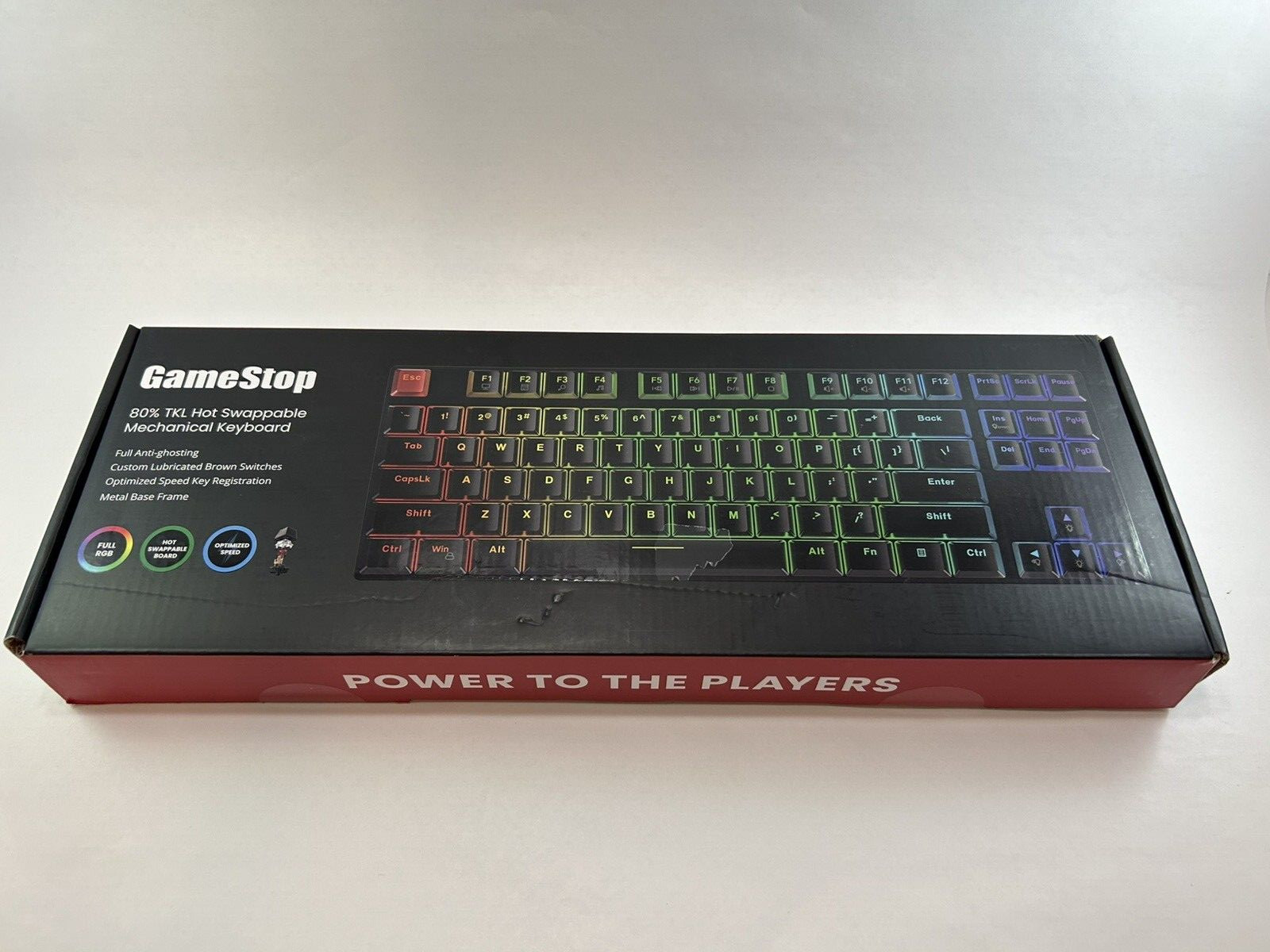 K114 GameStop 80% TKL Hot Swappable Mechanical Keyboard - FULL RGB- NEW OPEN BOX