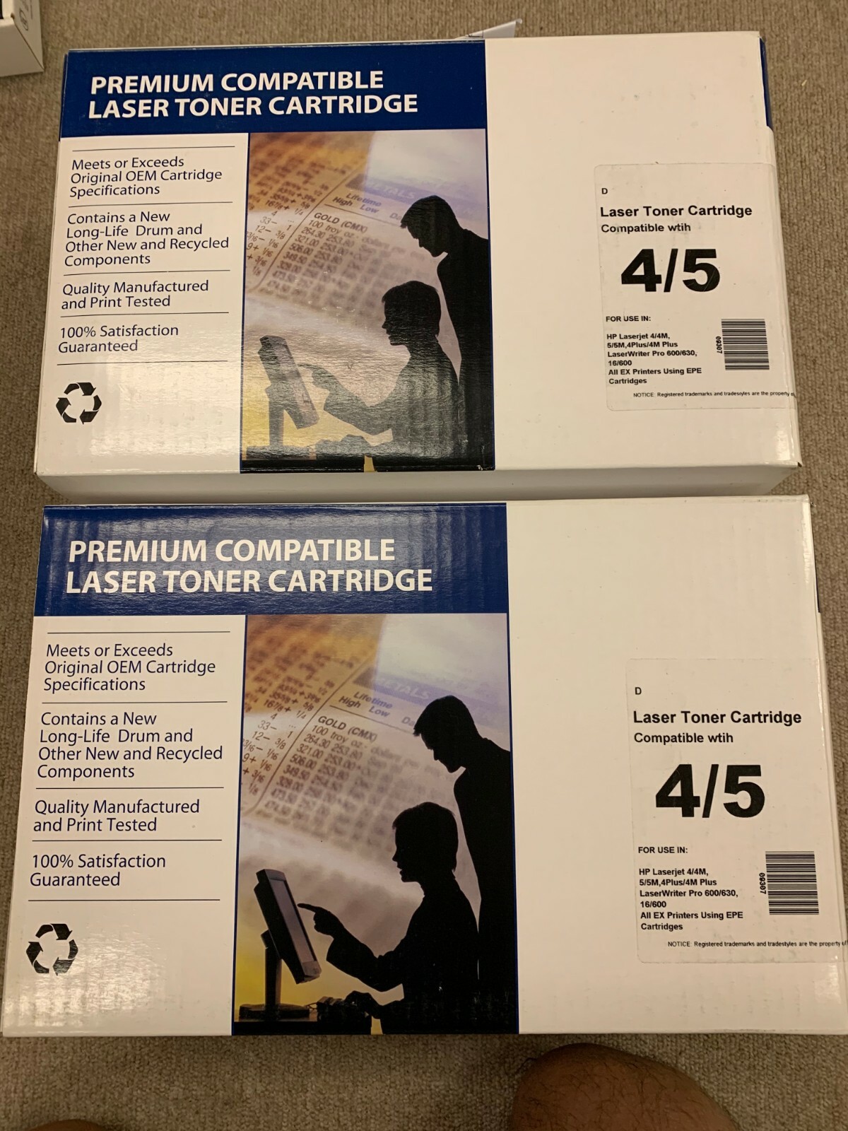 2 Premium Compatible Laser 4/5 Toner Cartridges