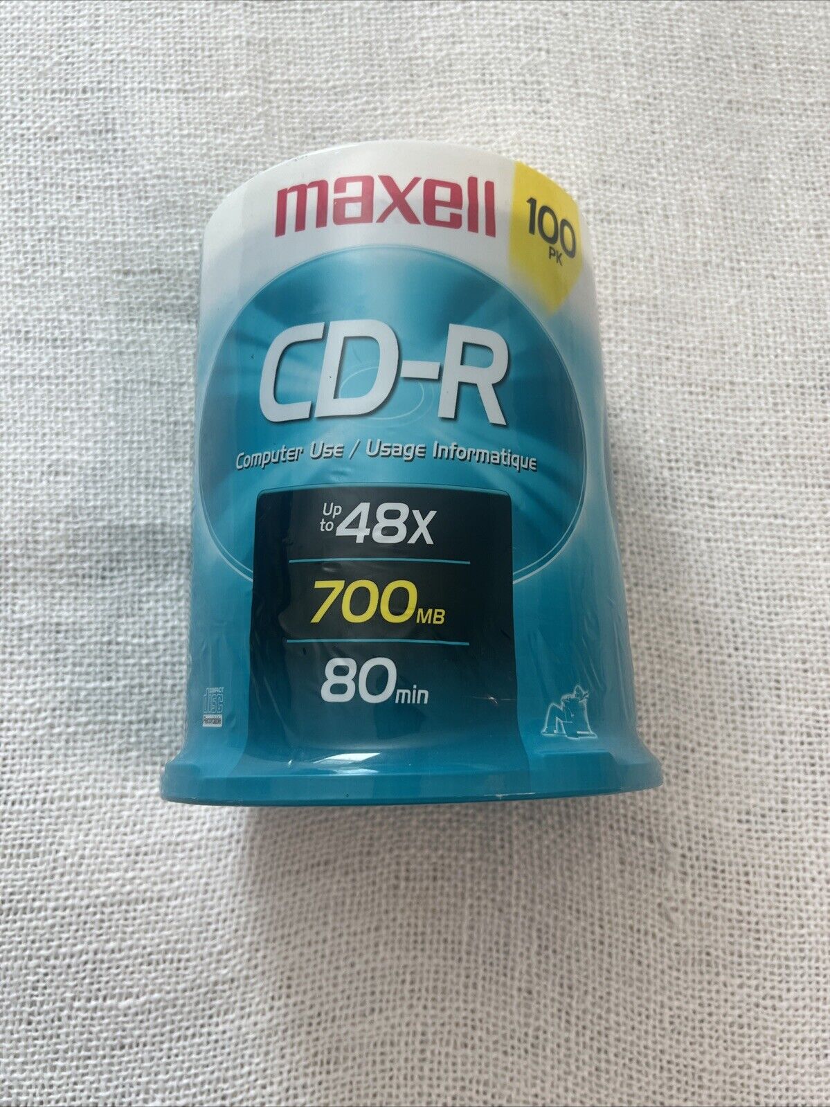 Maxell CD-R Data, 80 Minute, 700 MB, 48x 100 Pack Computer Use