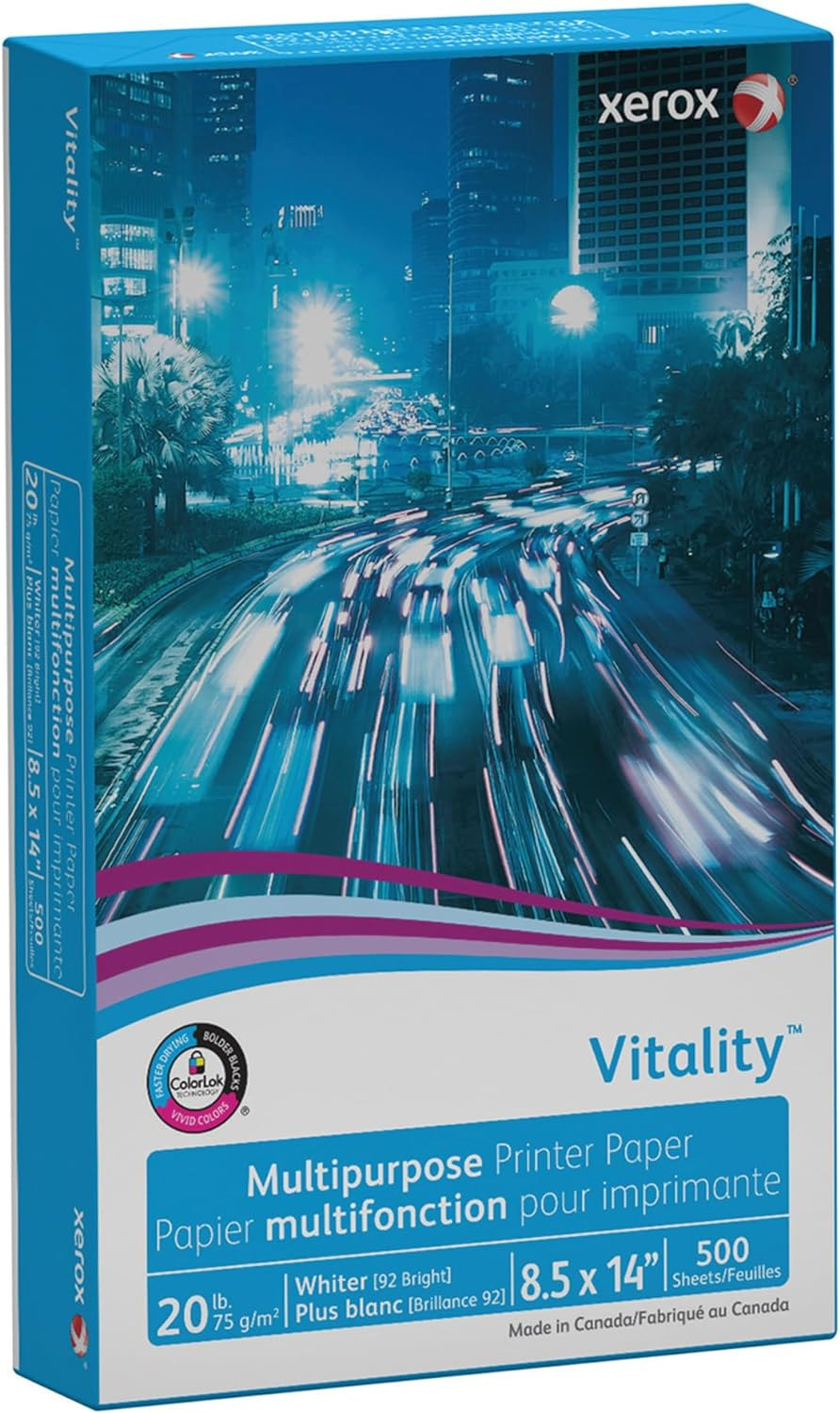 3R02051 Vitality Multipurpose Printer Paper, 8 1/2 X 14, White, 500 Sheets/Rm