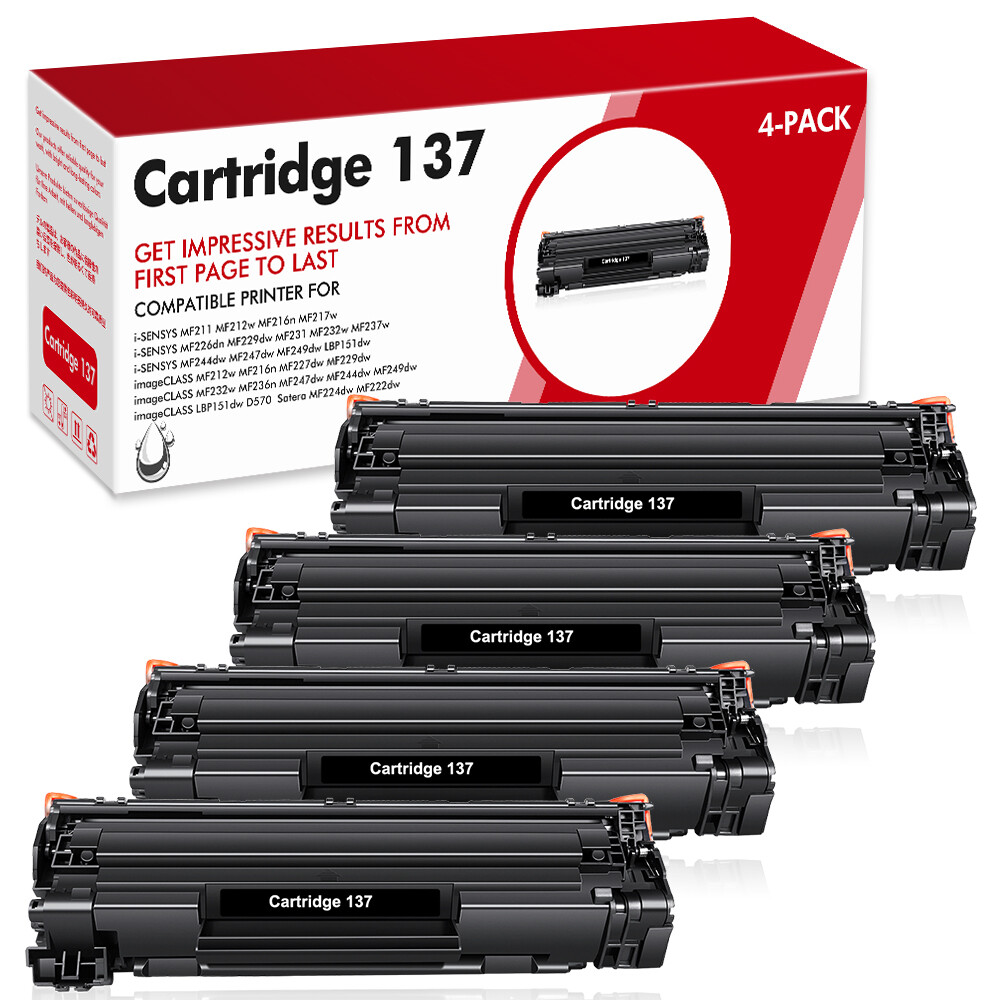 4PK CRG137 Toner Cartridge for Canon 137 ImageClass LBP151dw MF211 MF247dw