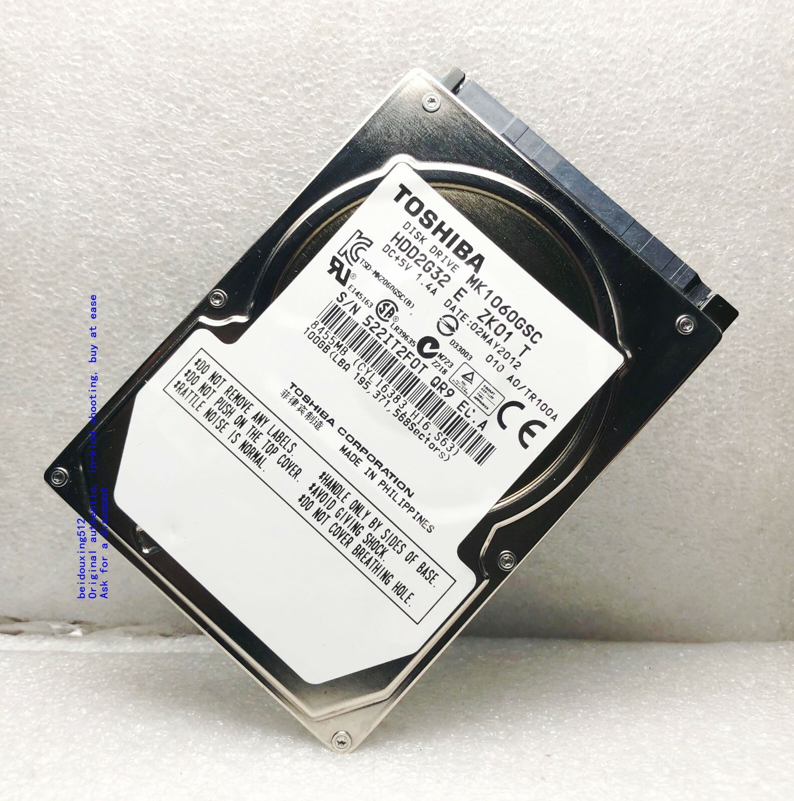 Toshiba 100GB 4200RPM 2.5" MK1060GSC Autonavigation / Industriecomputer HDD