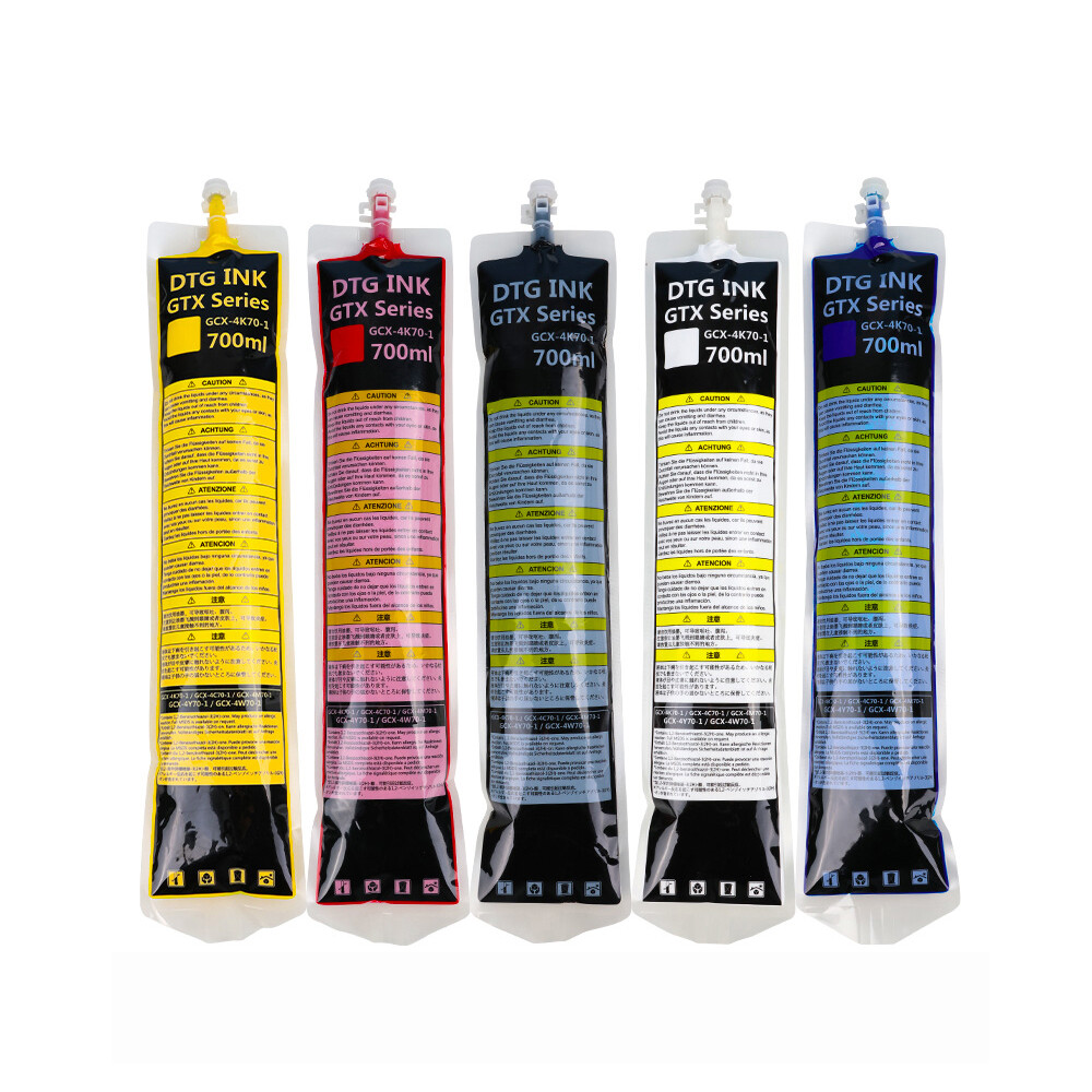 700ml/bag Textile Pigment Ink DTG Ink Bag for Brother GTX GTX Pro DTG Printers