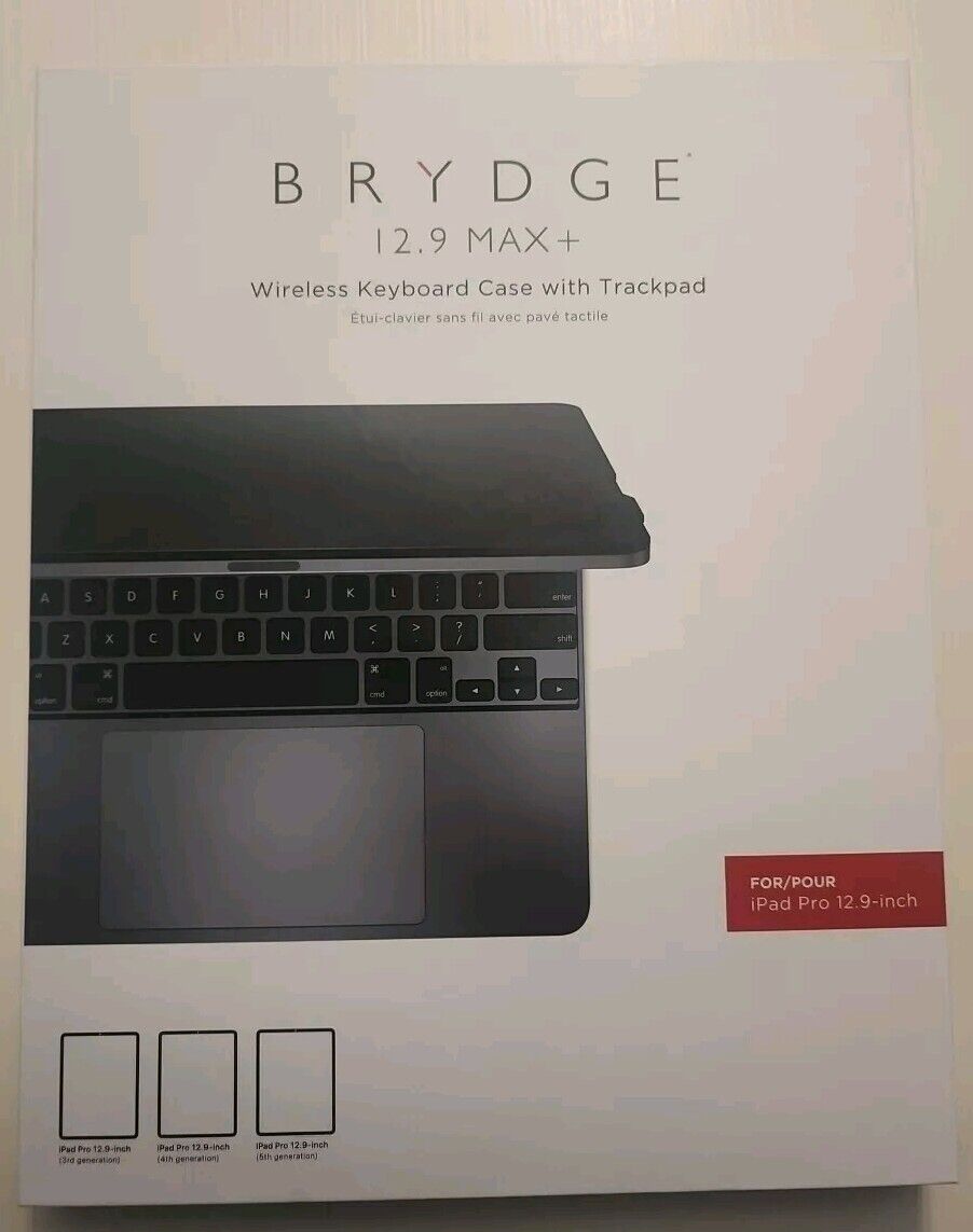 NEW Brydge 12.9 Keyboard Case w/ Trackpad for iPad Pro 12.9 3rd/4th Space Gray