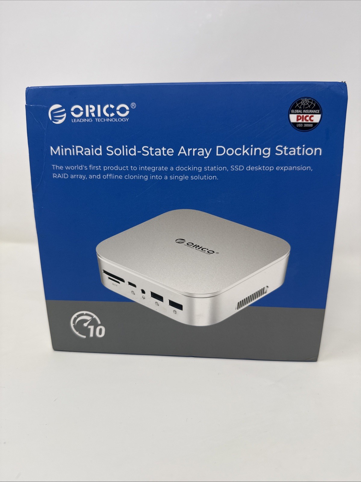 ORICO MiniRaid, Mac Mini M4 Dock with Dual-Bay M.2 NVMe/SATA SSD Enclosure