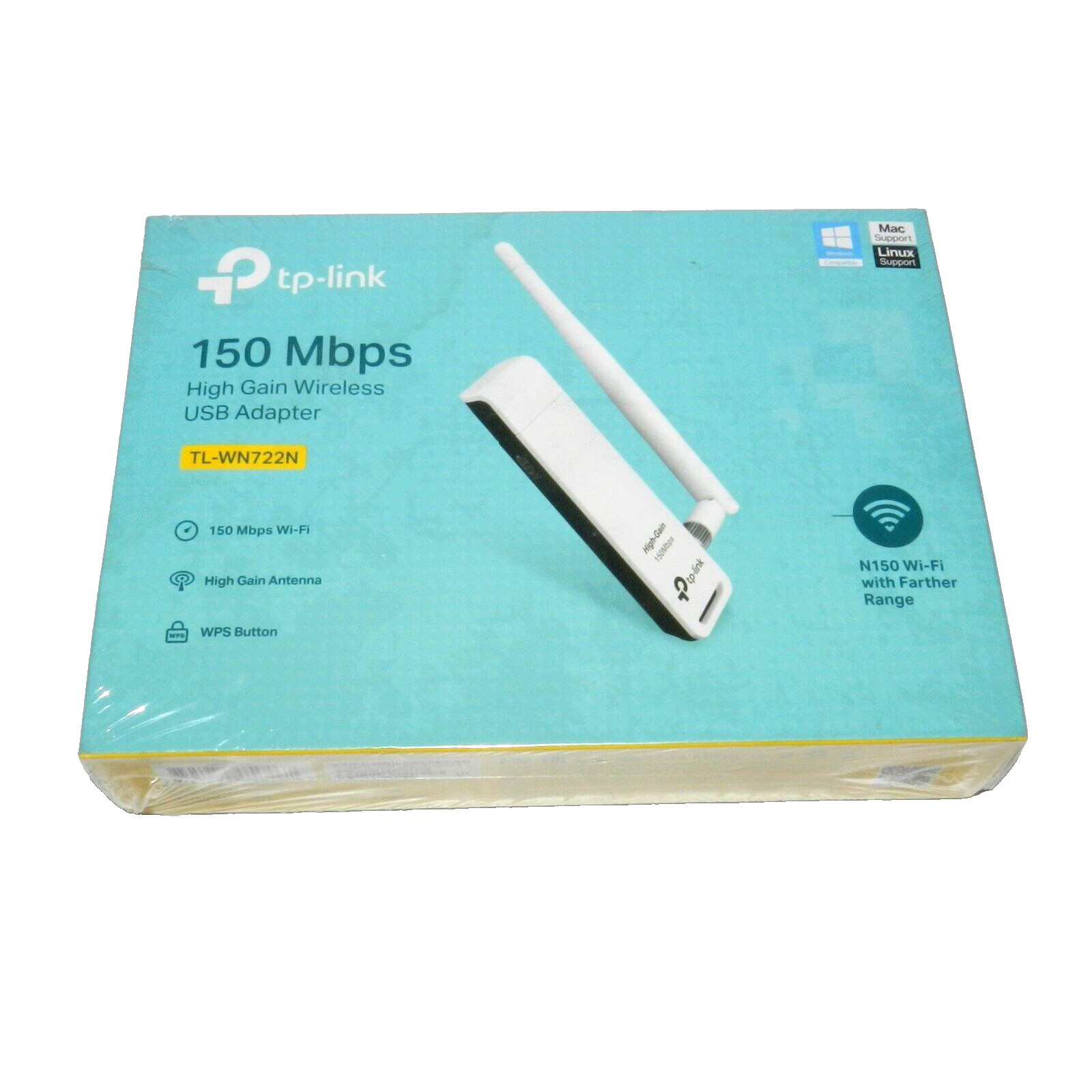 TP-Link TL-WN722N 150mbps High Gain Wireless USB Adapter New Sealed