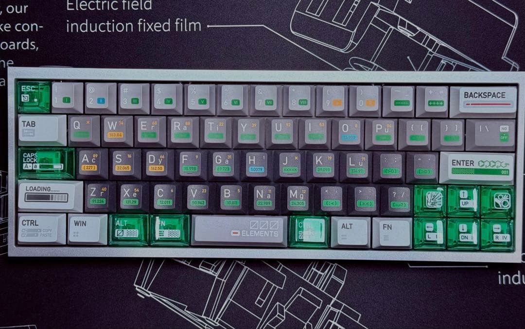 KBDfans TOFU 60 REDUX Mechanical Keyboard with CHEMICAL-001 Keycaps & 80 Retros