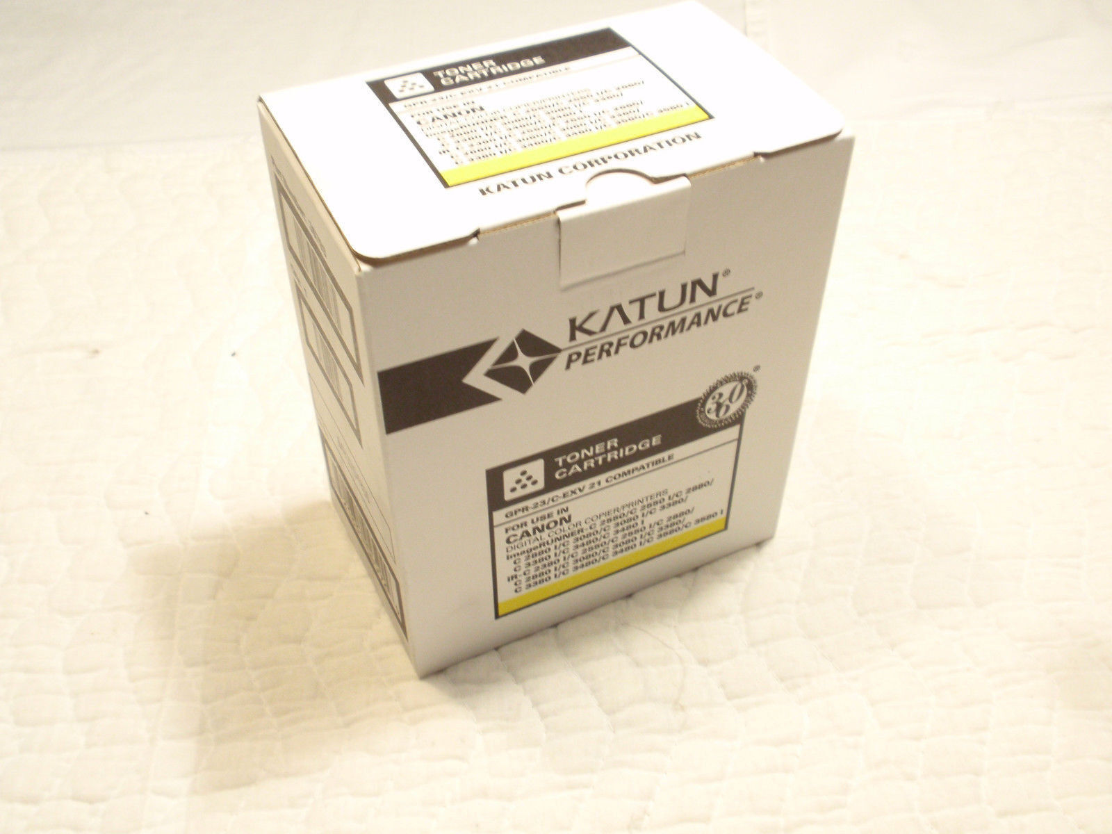 NEW / KATUN GPR-23 / C-EXV 21 / Yellow Toner Cartridge / FACTORY SEALED / CANON