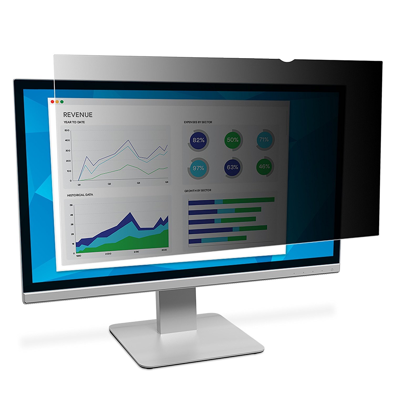 3M Privacy Filter for 28.0" Widescreen Monitor (16:10) PF280W1B + 