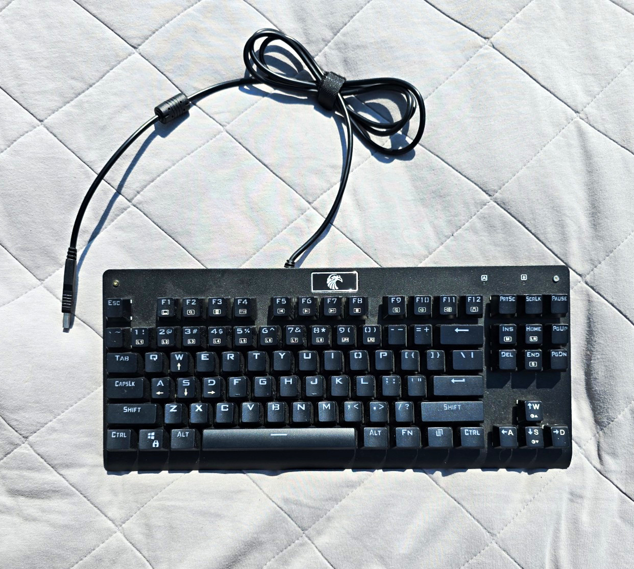 E-YOOSO Z-88 Black RGB Mechanical Wired USB Keyboard 3/4 Size, Blue Switches