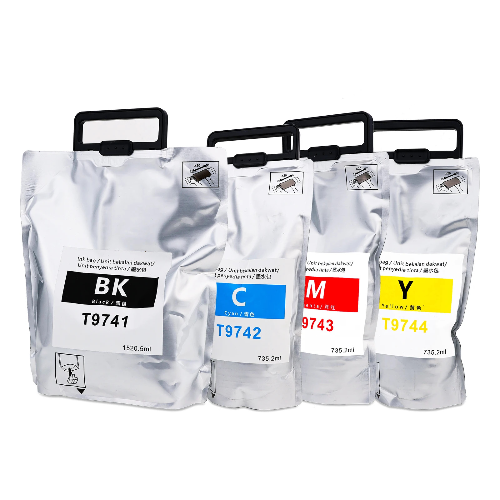 T9741-T9744 Compatible Ink Bag With Chips for Epson Workforce PRO WF-C869R