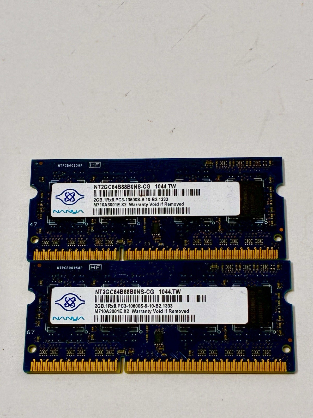 Nanya 2GB DDR3 SO-DIMM PC3-10600S 204-Pin Non-ECC NT2GC64B88B0NS-CG