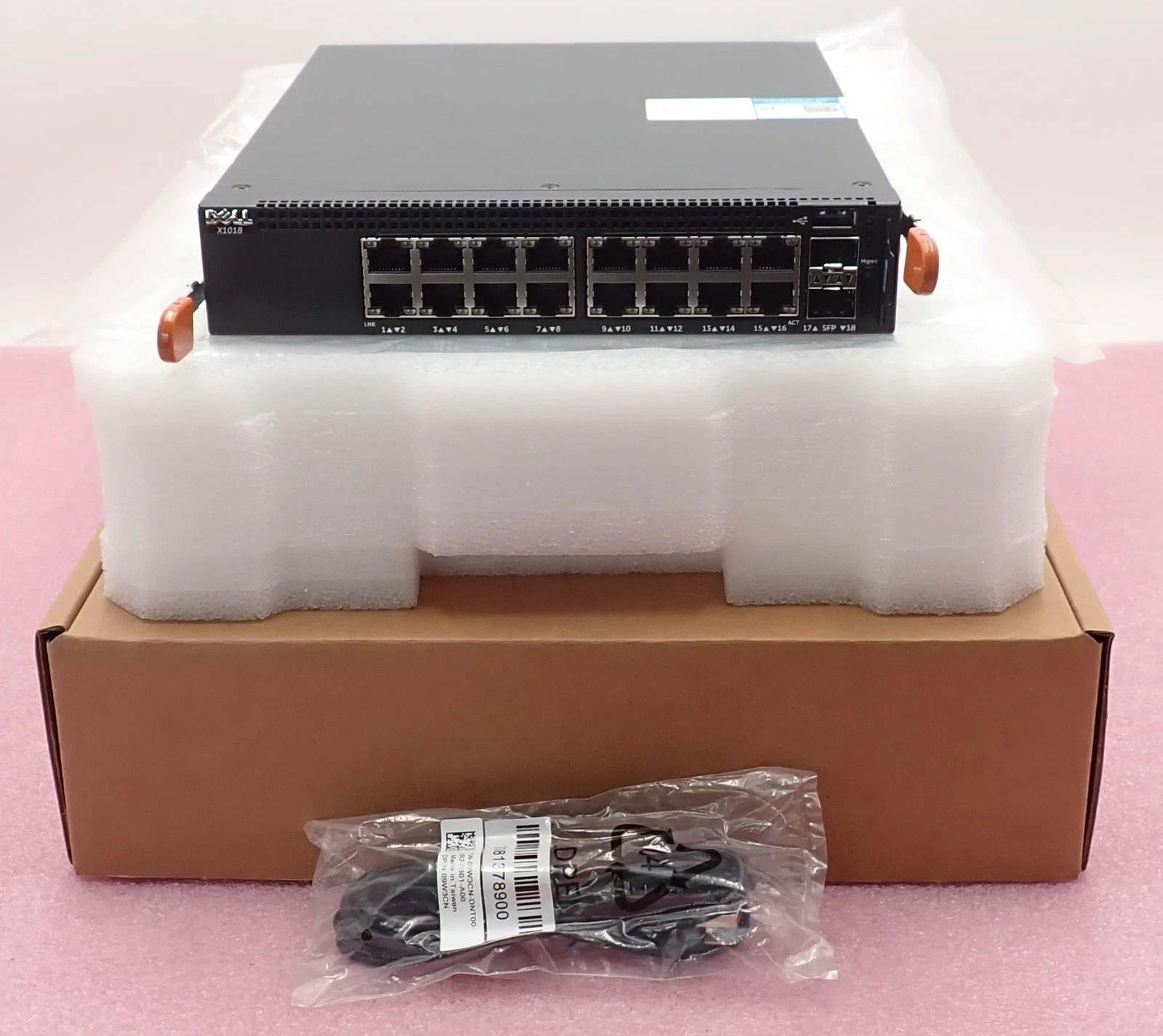 NEW Dell Networking X1018 16x 1GbE RJ45 + 2x 1GbE SFP Web Managed Switch TXG9G