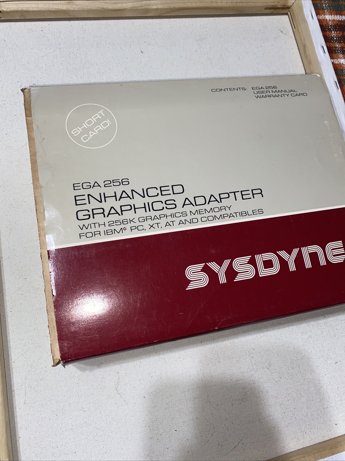 Sysdyne EGA 256 Enhanced Graphics AdapterDF1331 Display User Manual And Disc