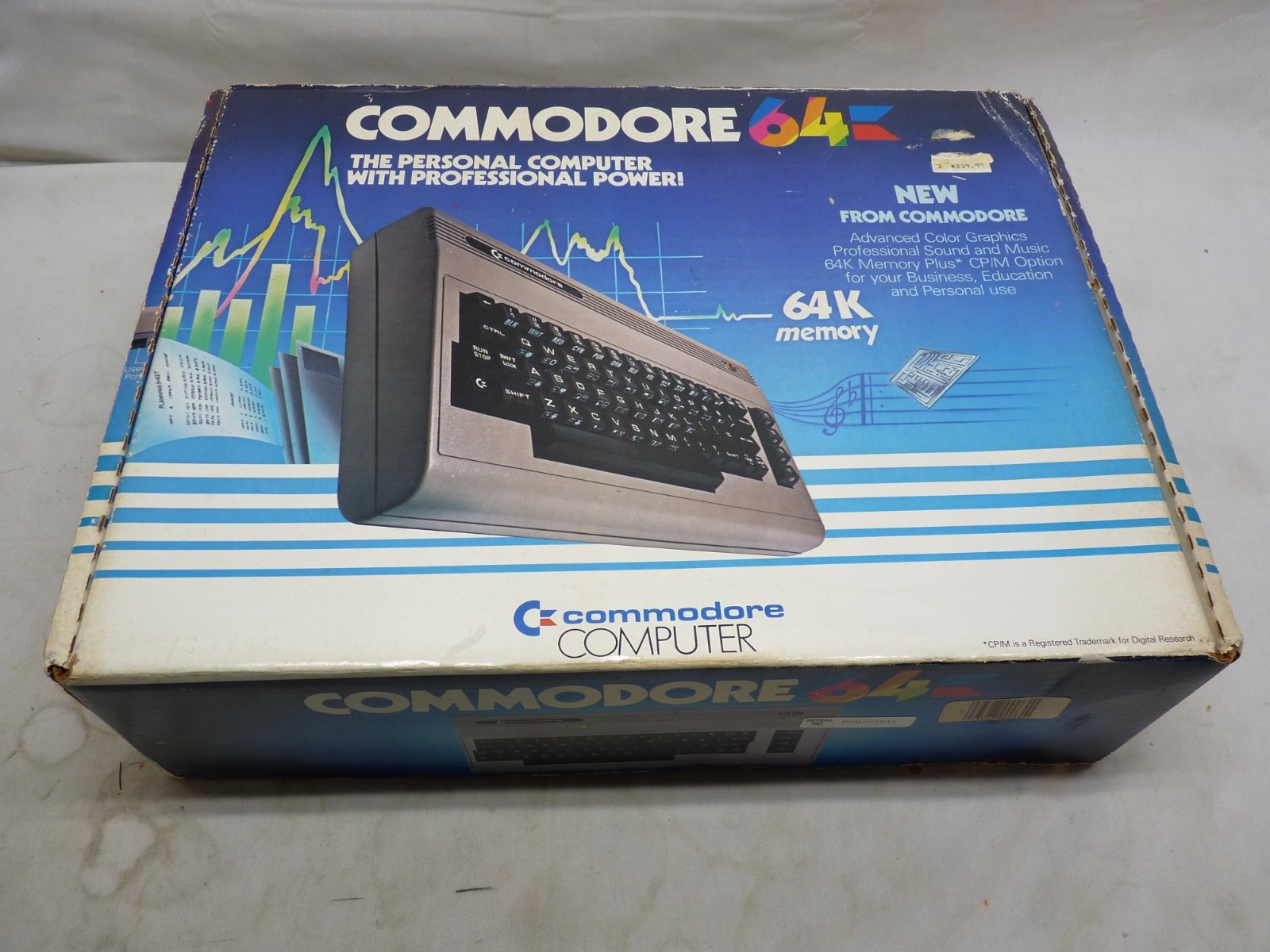 COMMODORE 64 Personal Computer In Box w/Matching #'s Tested Works MINT CONDITION