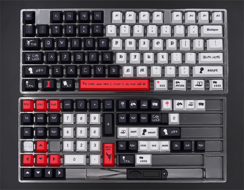 Death Note Full Set 135 Keys PBT Keycaps for Cherry MX Mechanical Keyboard Gift
