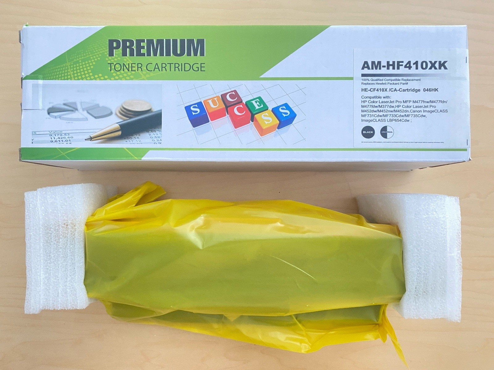NEW Premium Black Toner Cartridge AM-HF410XK HP CF410X 046HK M452 M477 M377 (OB)