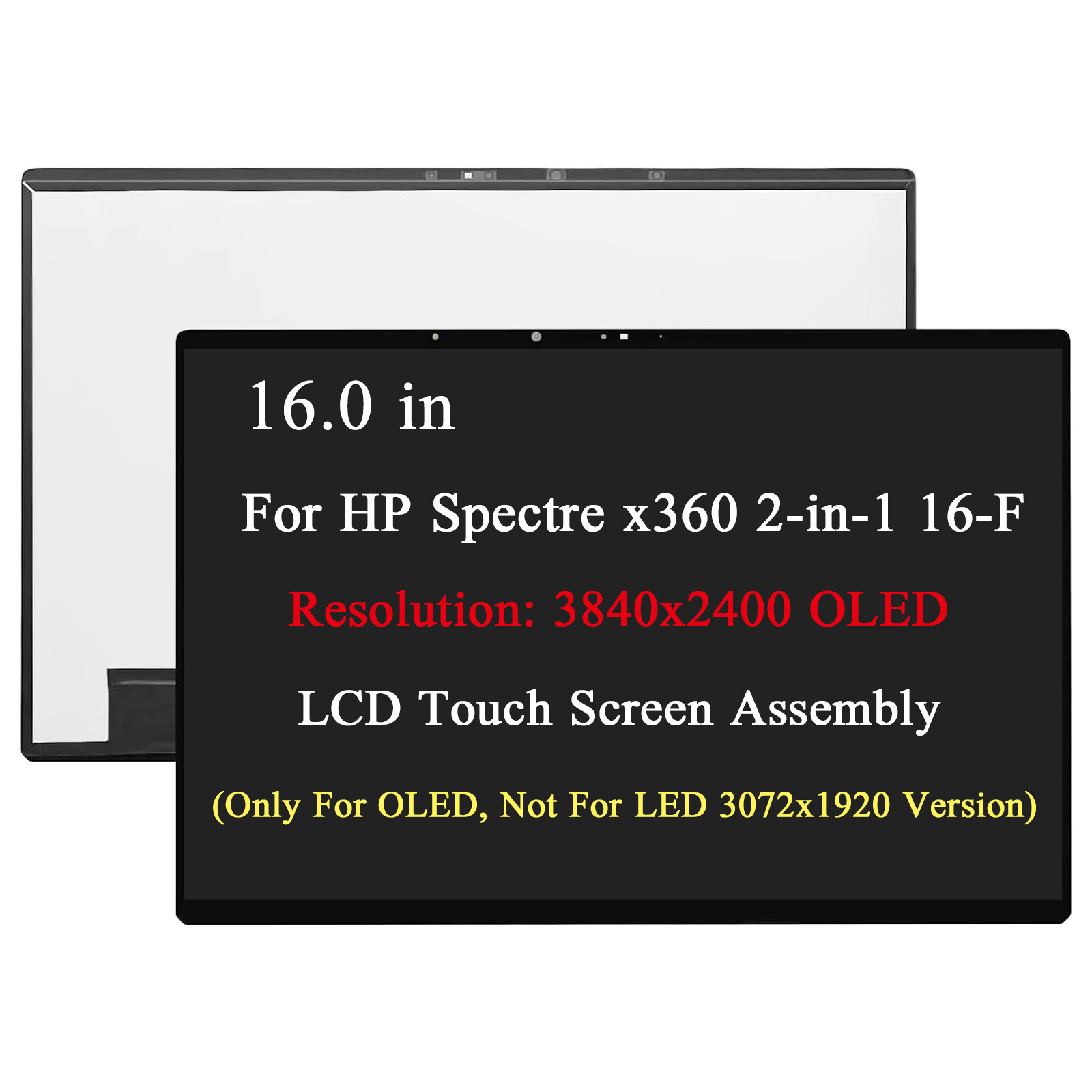 M51676-1J0 OLED 4K LCD Touch Screen for HP Spectre x360 2-in-1 Laptop 16-f1023dx