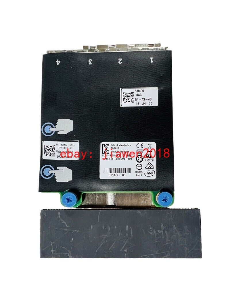 68M95 DELL INTEL X710 QUAD PORT 4X 10GB SFP+ NETWORK DAUGHTER CARD 068M95
