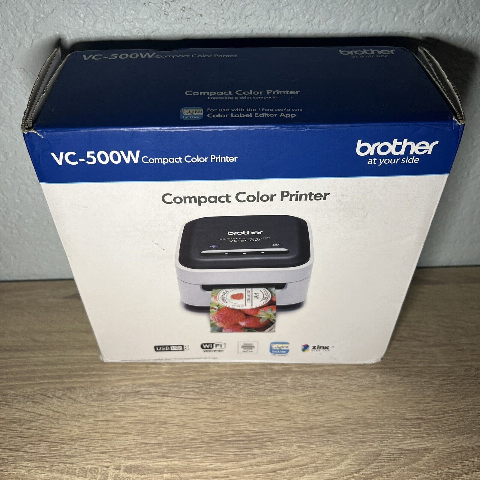Brother VC-500W Compact Colour Printer -Labels & Photos & Accessories -Open Box