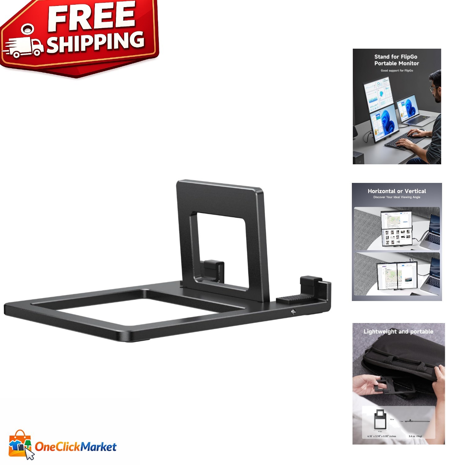 Compact Monitor Extender Holder for 13.5''/15.6''/16'' Screens - Easy to Carry