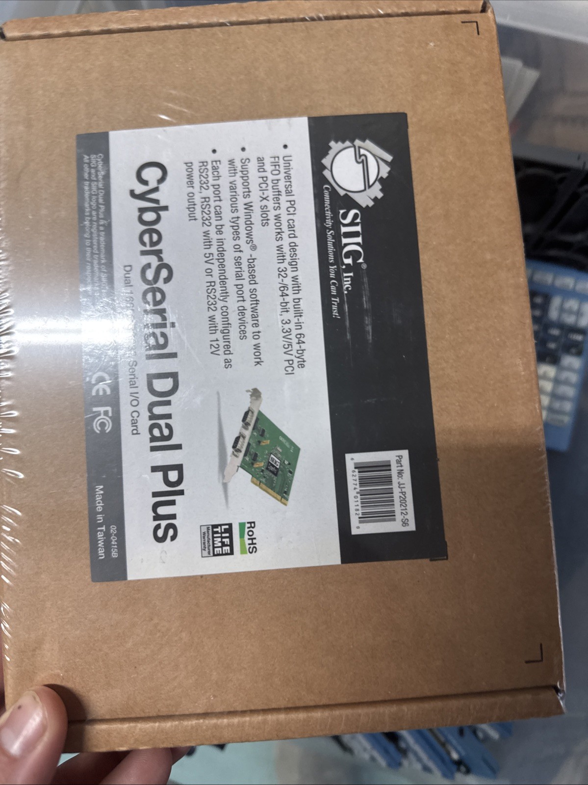Siig JJ-P20212-S6 Cyber Serial Dual Port Plus Rohs PCI High Speed Fast Serial