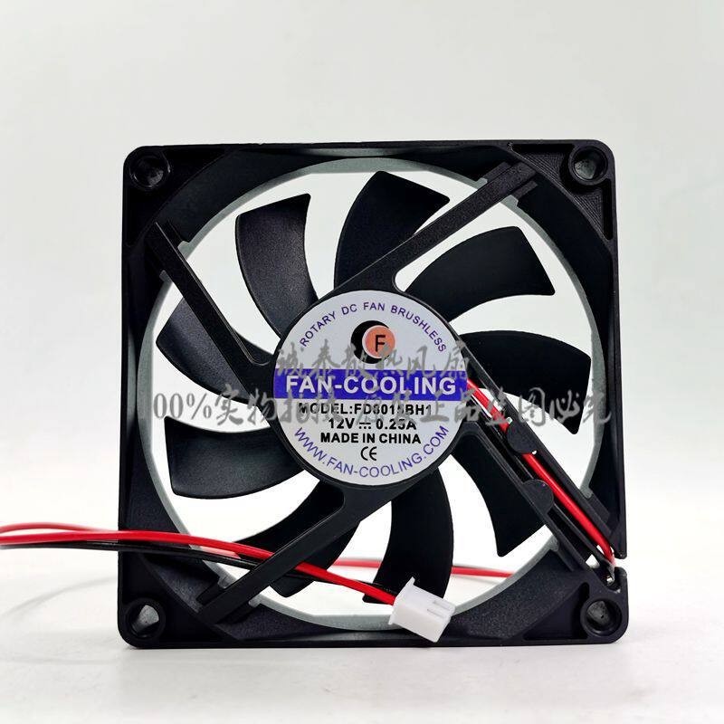 1PCS FAN-COOLING FD8015BH1 12V 0.25A 8cm Ultra-Slim High-Airflow Quiet Fan