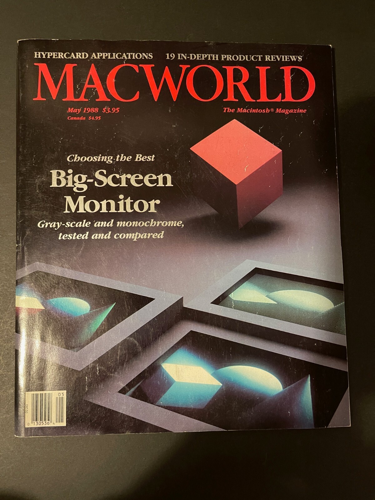 MACWORLD MAY, 1988  BIG SCREEN MONITOR UOS RARE VERY GOOD COLLECTIBLE QTY-1