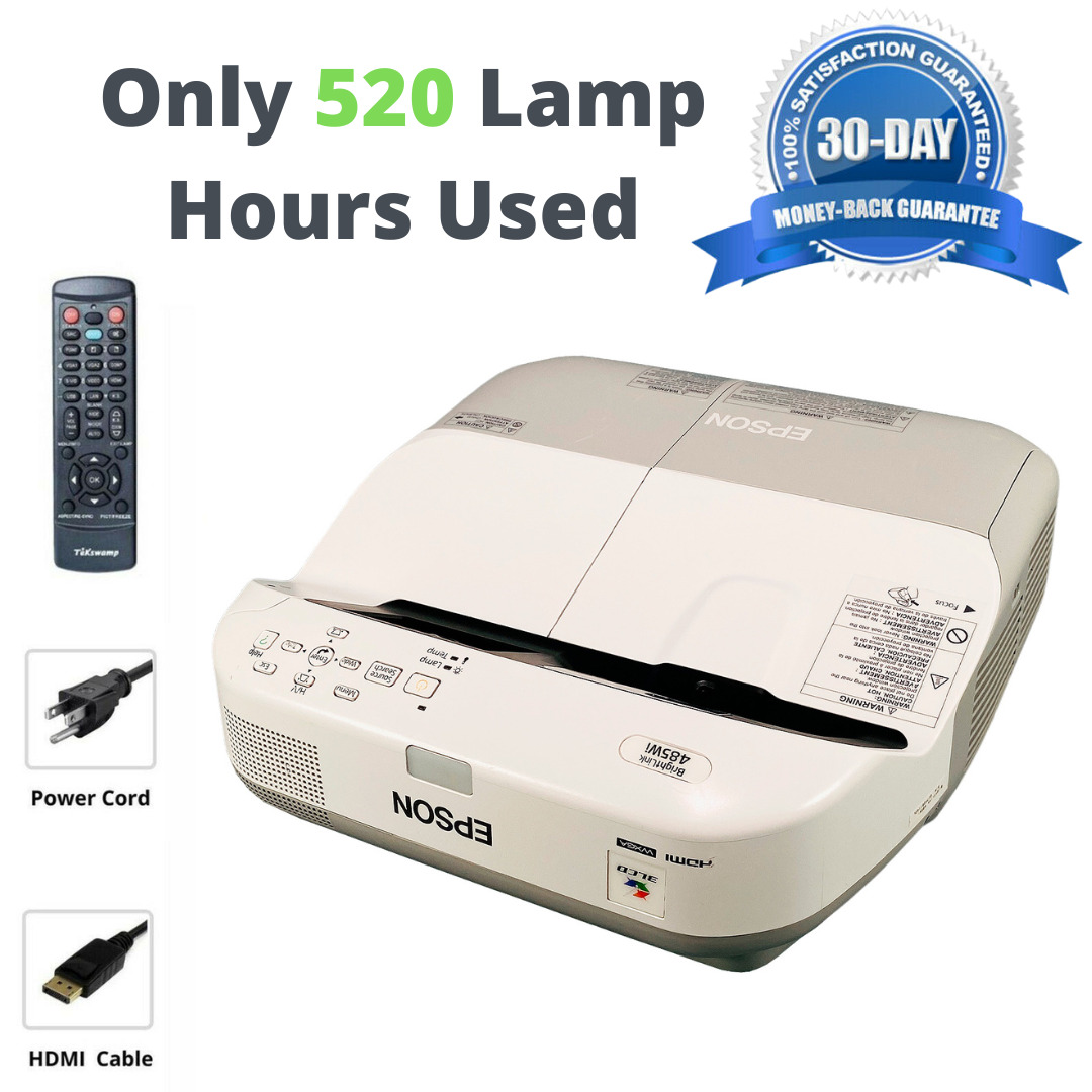 Epson BrightLink 485Wi 3LCD Ultra Short Throw Projector - Only 520 Hours Used
