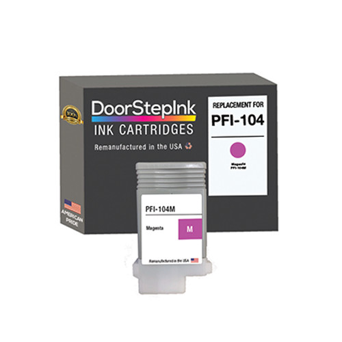 DoorStepInk Compatible Ink Cartridges For Canon PFI-104 Magenta 130ml-USA