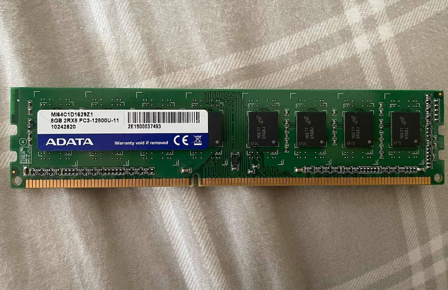 ADATA 8GB DDR3-1600 PC3-12800U Desktop RAM 2Rx8