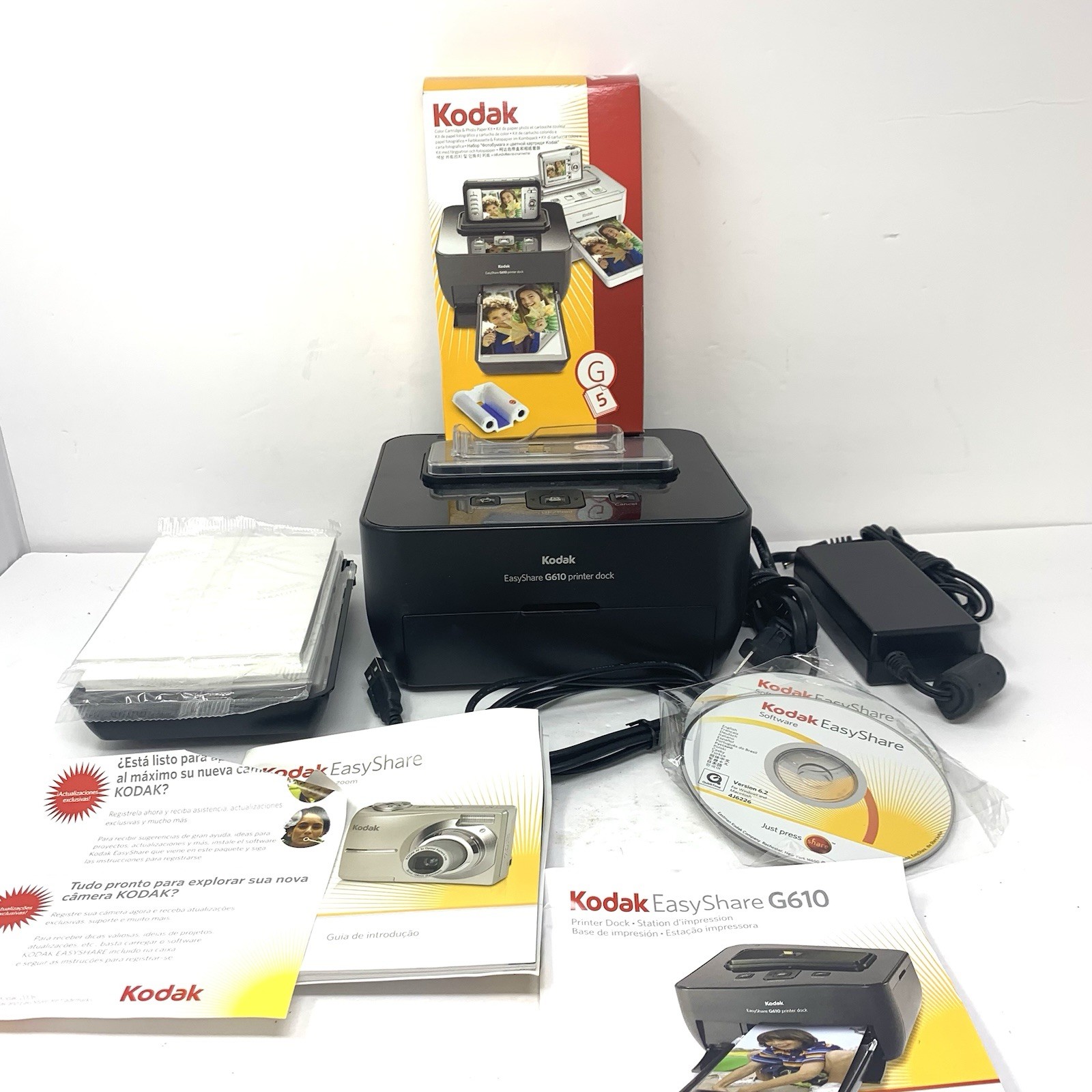 Kodak EasyShare G610 Printer Dock Open Box w Power Adapter No Camera