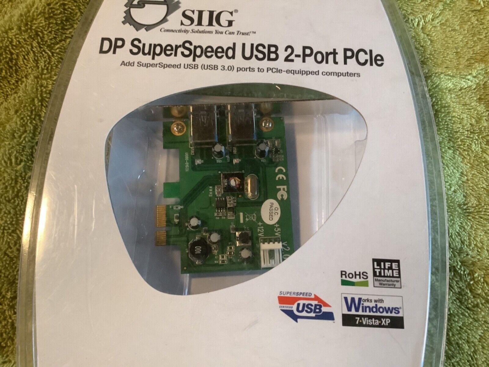 SIIG DP Superspeed USB3.0 2-Port PCle- JU-P20412-S2  NIB