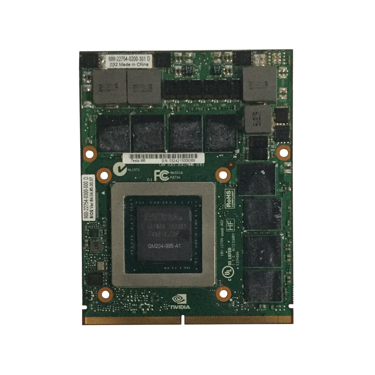 HPe 805132-B21 Nvidia Tesla M6 MXM GPU Mezzanine Adapter 806127-001 808409-001
