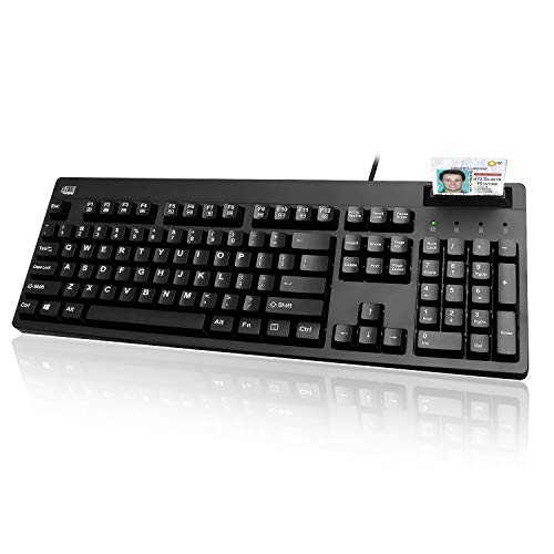Adesso AKB630SBTAA Smart Card Reader Keyboard USB Black