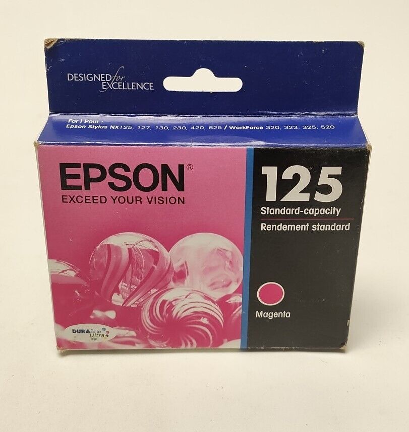 Genuine Epson 125 Magenta Ink Cartridge T125320 EXP 07/2020