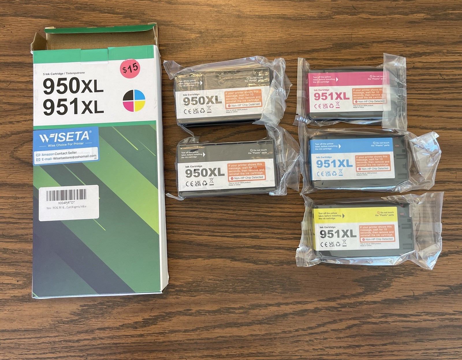 950XL and 951XL Ink Cartridges Combo Pack 5-Pack Compatible with HP 950XL 12/26