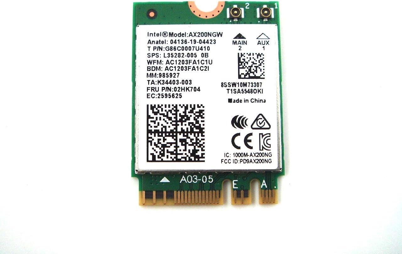 Intel AX200 AX200NGW M.2 WiFi 6 Network - WiFi - Bluetooth Card 02HK704  USA