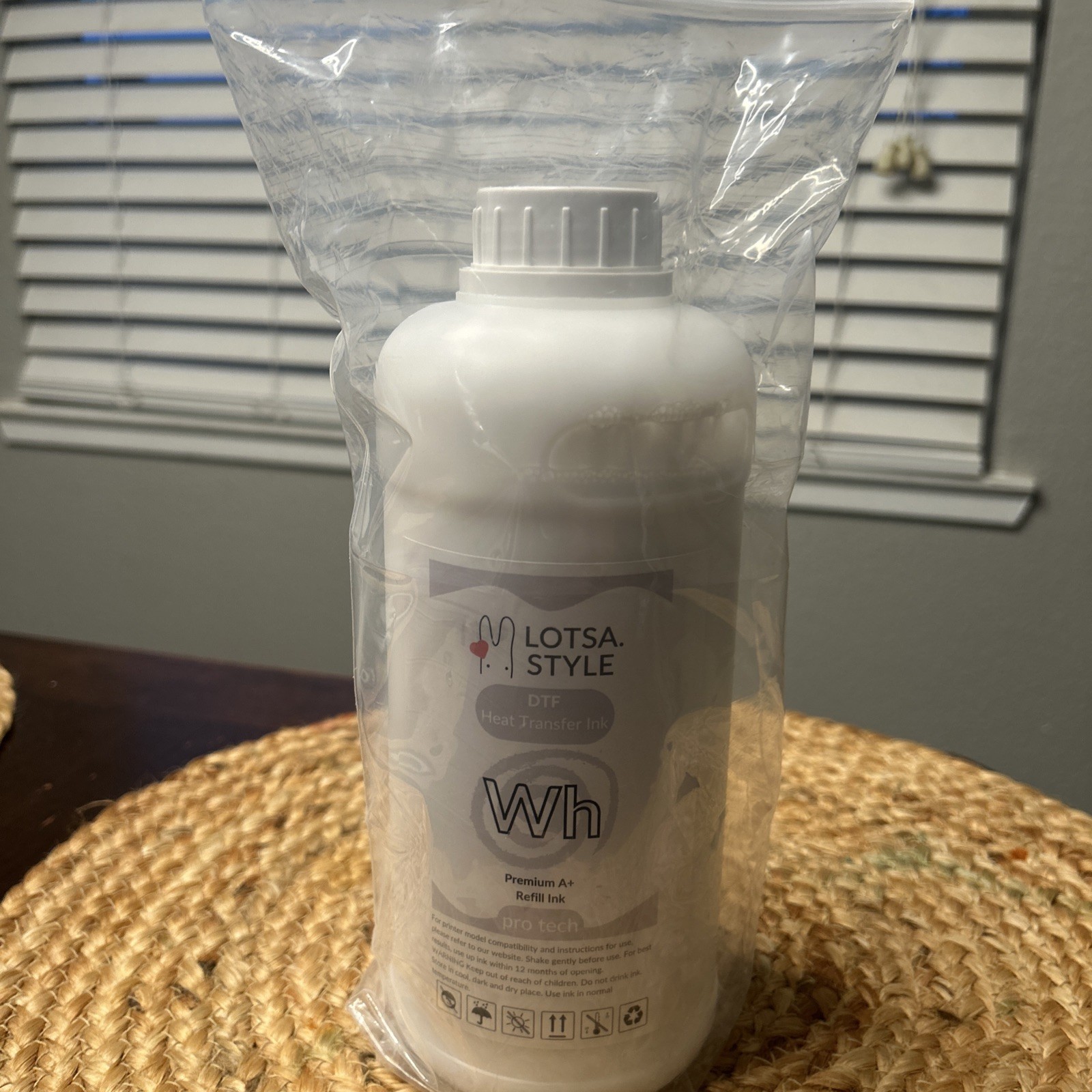 LOTSA Style Premium DTF Ink Refill for Inkjet Printers (1000ml, White)