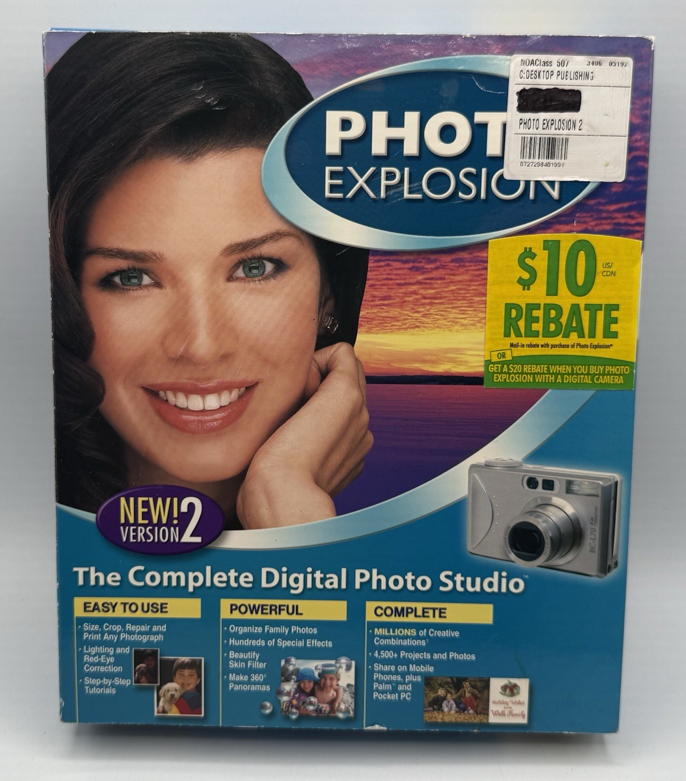 Nova Photo Explosion Deluxe Version 2 Windows XP, 2000 ME 98 Photo Edit Software