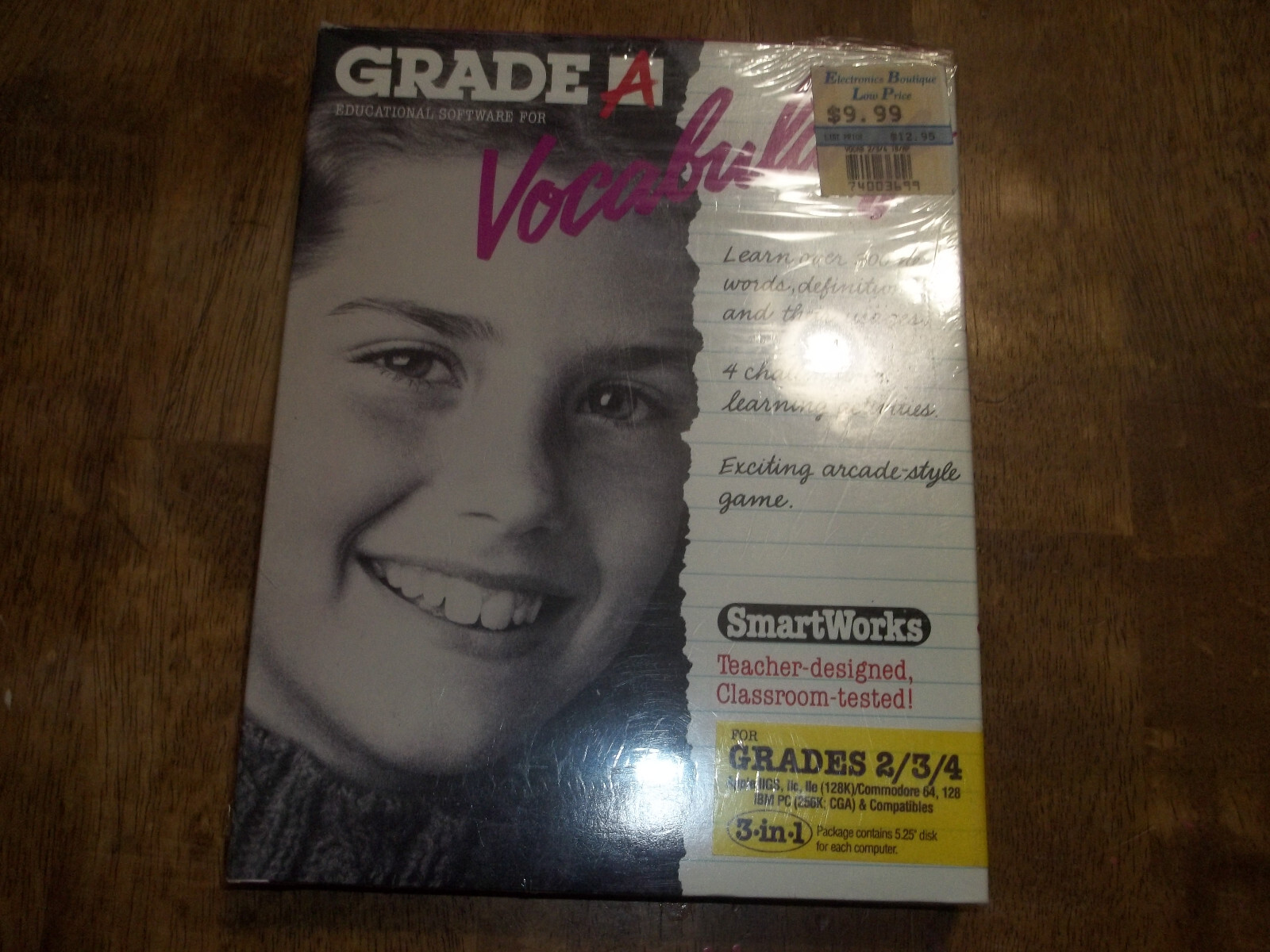 Grade A Vocabulary by SmartWork for Apple II GS, C, E, IBM PC Commodore 64/ 128