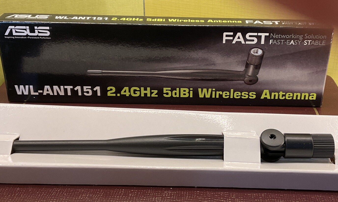 ASUS FAST2.4GHz 5dBi Wireless Antenna for Greater Coverage with R-SMA Connector