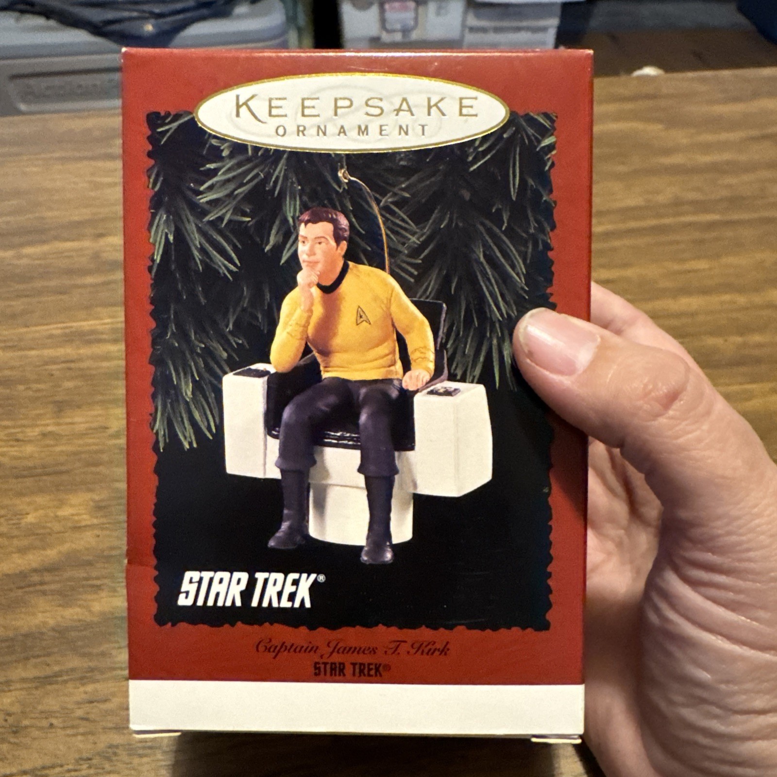 STAR TREK Captain James T. Kirk Hallmark Keepsake Ornament 1995 NIB