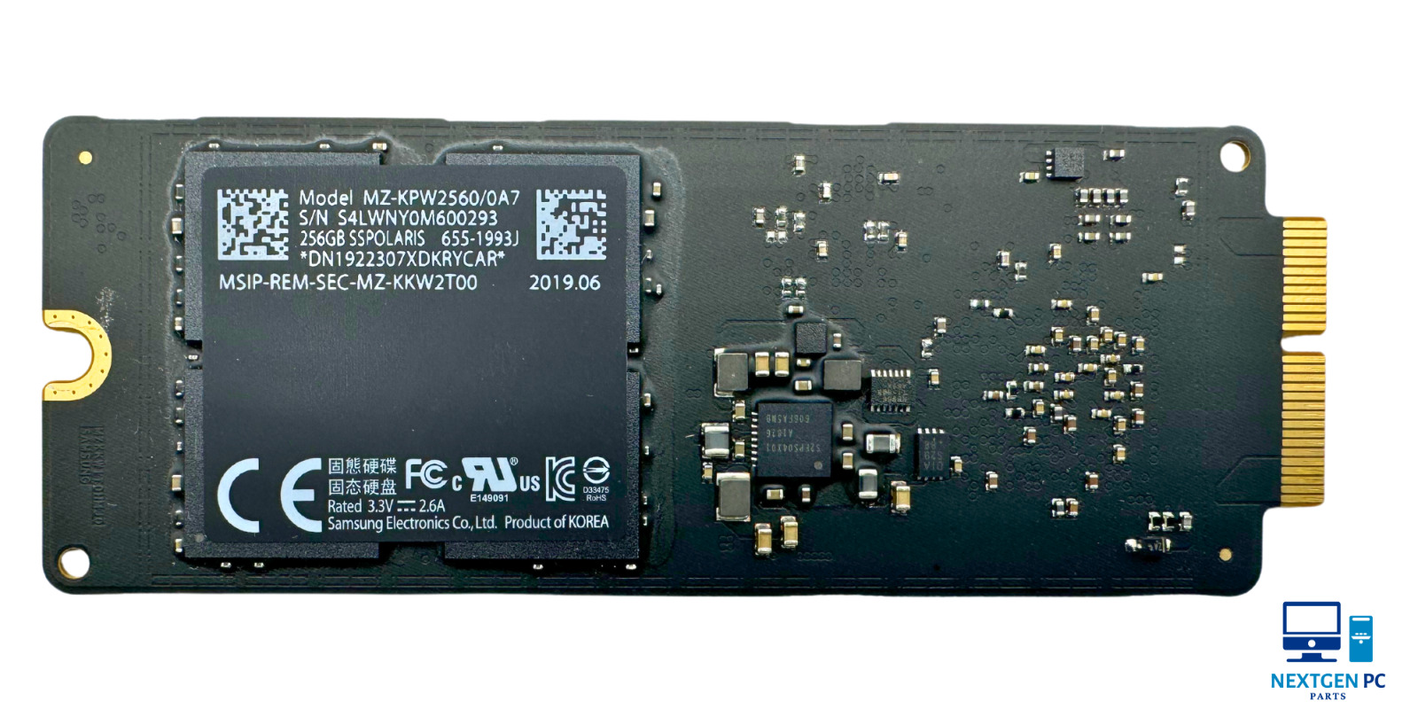 Genuine Apple Samsung MZ-KPW2560/0A7 256GB SSD 655-1993J POLARIS - TESTED