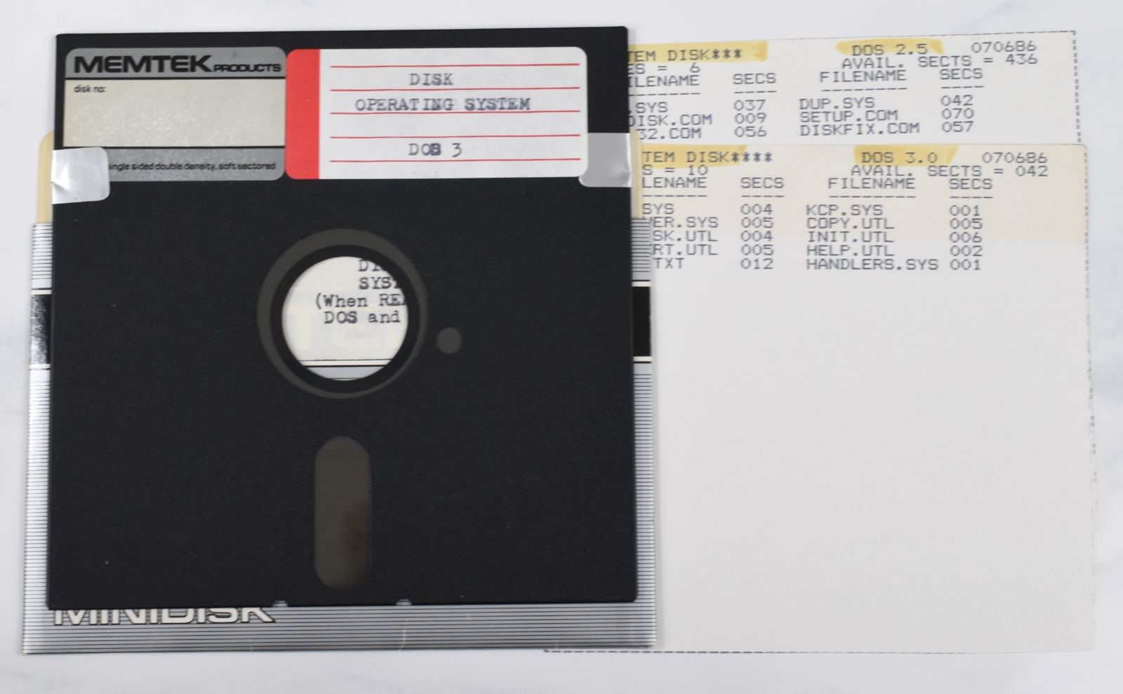 Vintage Memtek Computer Floppy Disk - Rare, Atari, Untested, As-Is